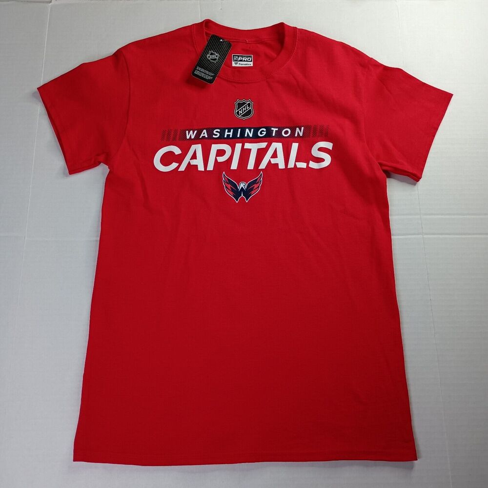 Washington Capitals T-shirt Men's S Small‎ Fanatics Short Sleeve Red